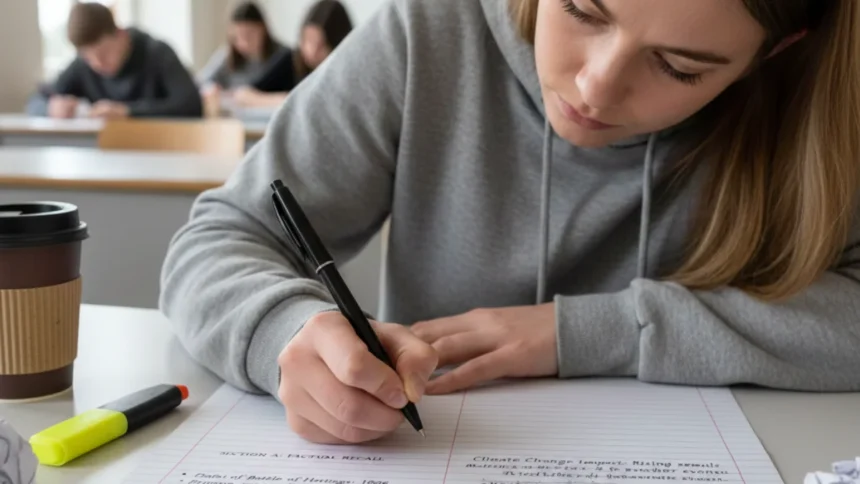 Examiner evaluating answer clarity and effective writing