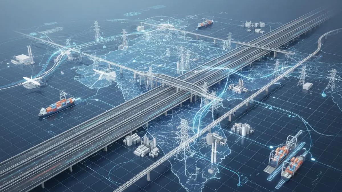 GIS-based planning dashboard under PM Gati Shakti connecting multimodal transport and industrial corridors