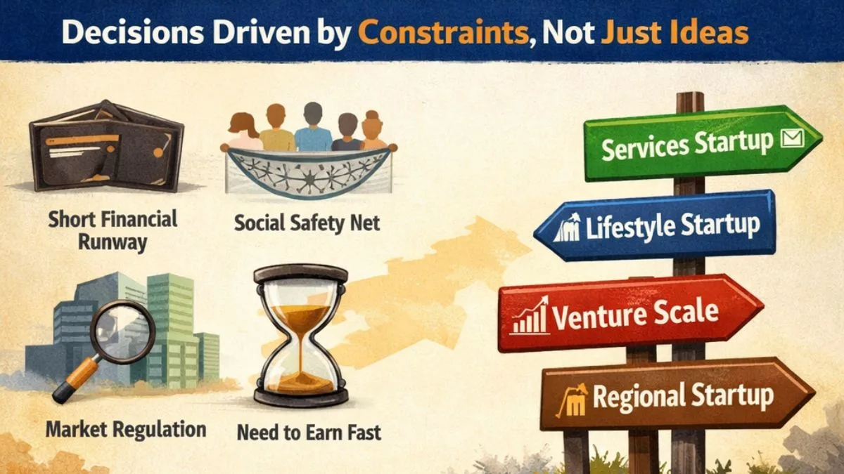 How startups actually start in India showing founder mindset and structural trade-offs