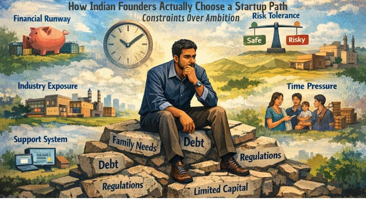 Indian startup founder deciding between bootstrapped, VC-funded, and family-supported startups
