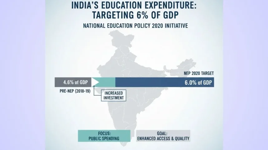 Institutional framework of National Education Policy 2020 showing Ministry of Education, HECI structure, and regulatory bodies