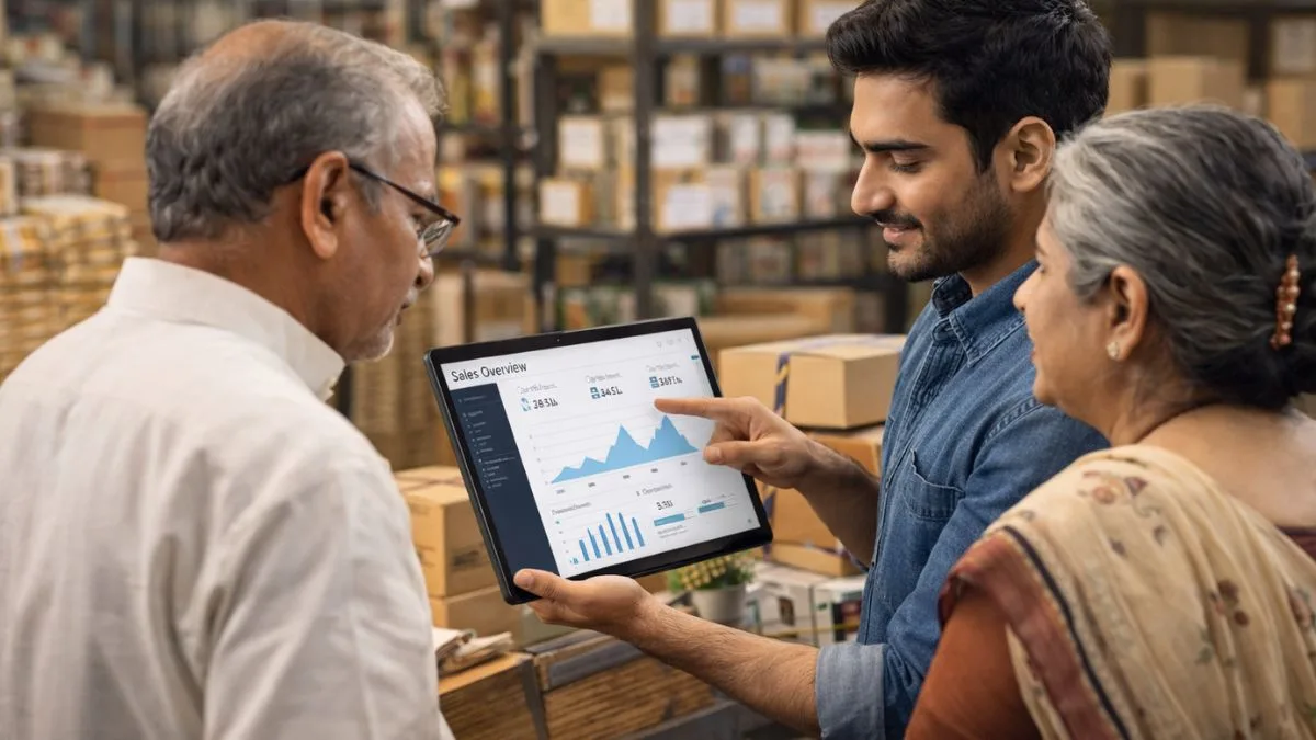 Next-generation Indian entrepreneur digitizing family MSME business with e-commerce and AI tools