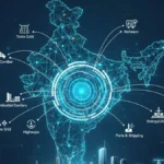 PM Gati Shakti integrated infrastructure master plan showing highways railways ports and digital GIS coordination across India