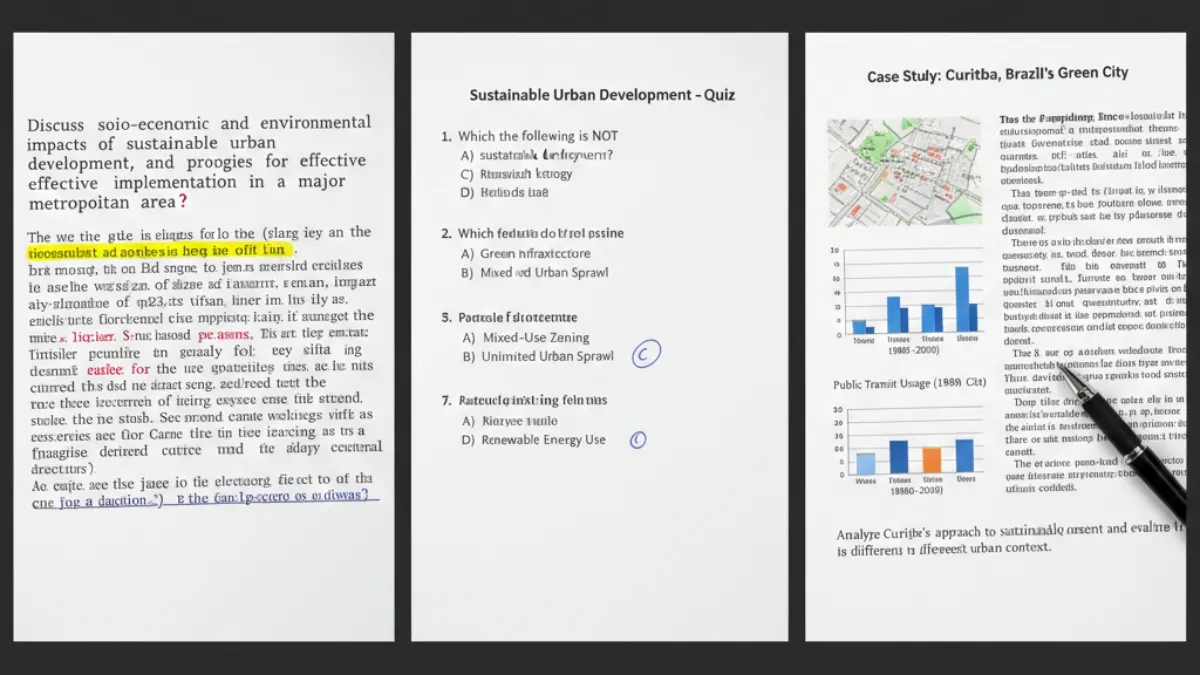 Same concept tested differently across exam papers and formats