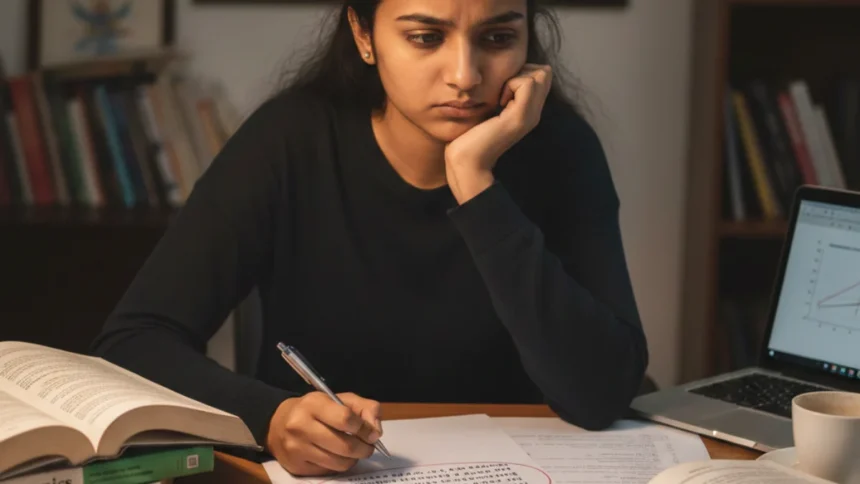 Why Knowing the Topic Isn’t Enough in Exams illustrated through a student analysing an exam question