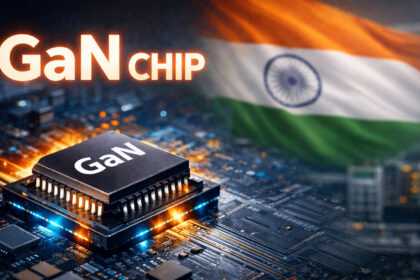 GaN chip based on Gallium Nitride semiconductor used in next generation electronics in India