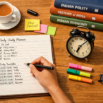 Government exam aspirant following a daily study timetable for consistent preparation.