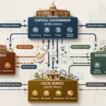 Administrative layers in India illustrating policy execution structure