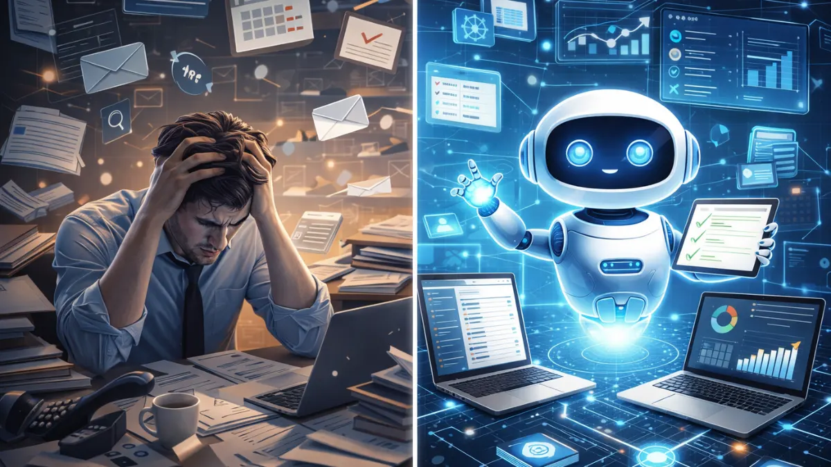 Comparison between manual workload and AI-driven automation