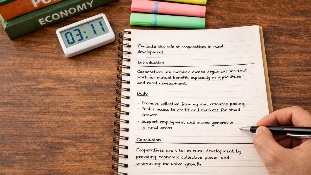 Comparison of poor answer writing vs structured daily answer writing practice for exams