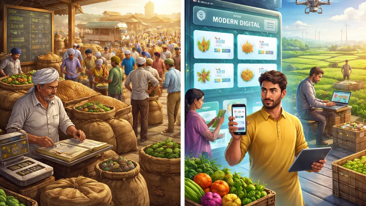 Diagram of agricultural market reforms and supply chain changes