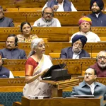 Indian Parliament budget session presentation scene