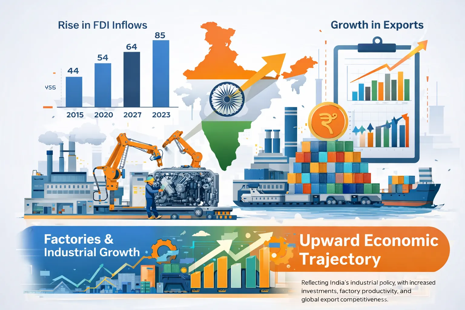 India's industrial growth and exports
