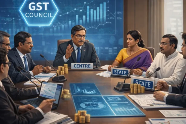 Visualization of Centre-State fiscal relations under GST in India
