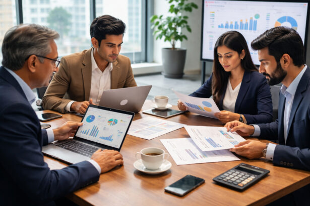 Angel investors discussing early stage startup investment opportunities in India