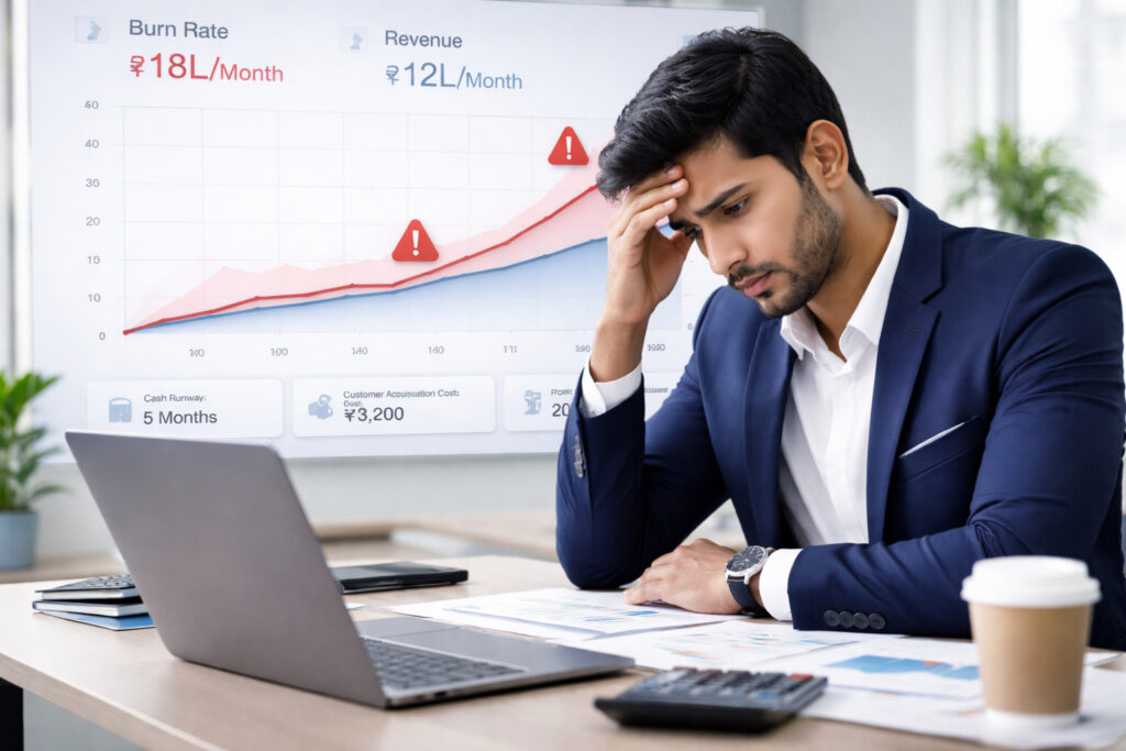 Startup burn rate and capital efficiency comparison for scaling businesses