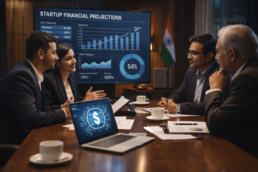 Entrepreneurs reviewing startup policy and government registration documents