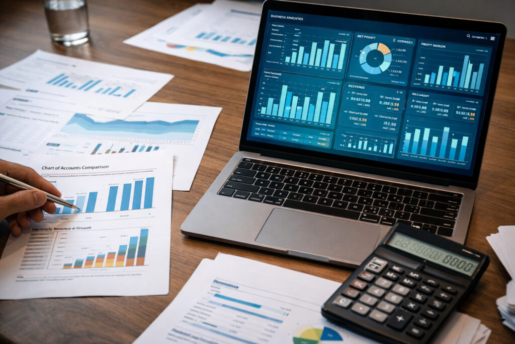 Startup unit economics concept showing CAC vs LTV and profitability analysis