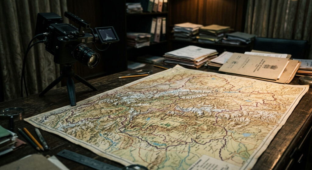 Political leaders and officials discussing Article 370 in a formal meeting setup