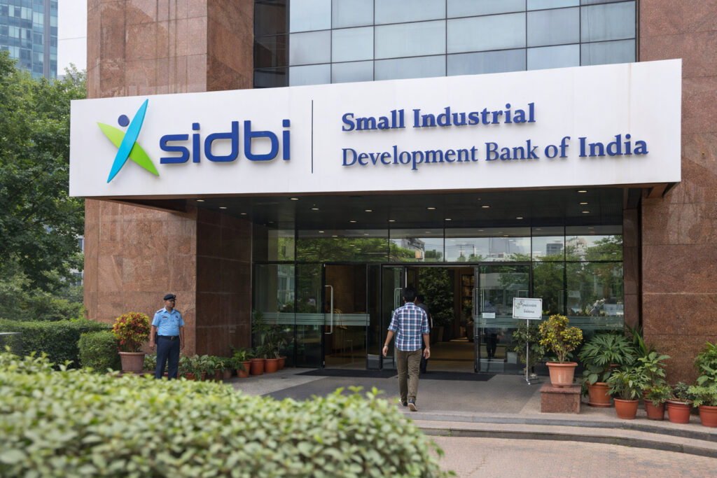 Small Industries Development Bank of India headquarters building, a key institution managing Government Schemes for Startups and MSME funding programs.