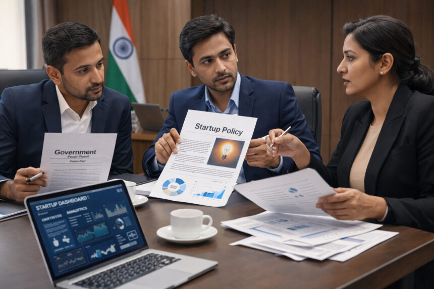 Indian startup founders working in a collaborative office environment