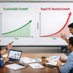Business growth comparison between lifestyle startups and unicorn startup scaling strategies