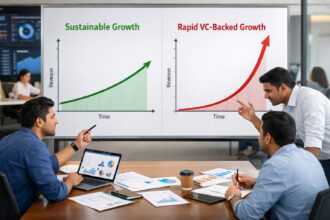 Business growth comparison between lifestyle startups and unicorn startup scaling strategies