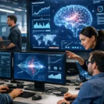 AI data analytics in modern tech company workspace