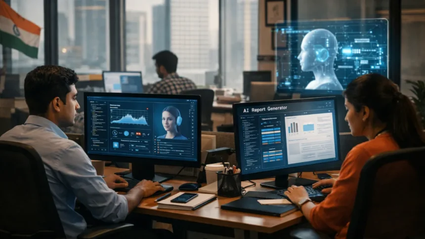 AI transforming modern office jobs in India with automation tools