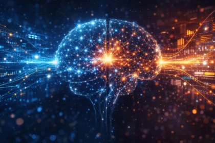 Artificial intelligence transforming data into insights visualization