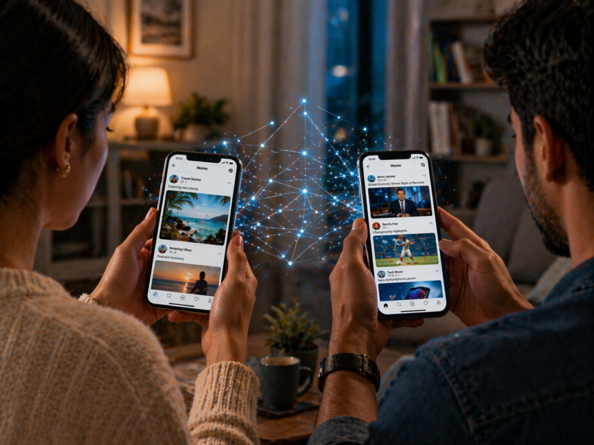 algorithm influence social media personalized feed showing different content for users