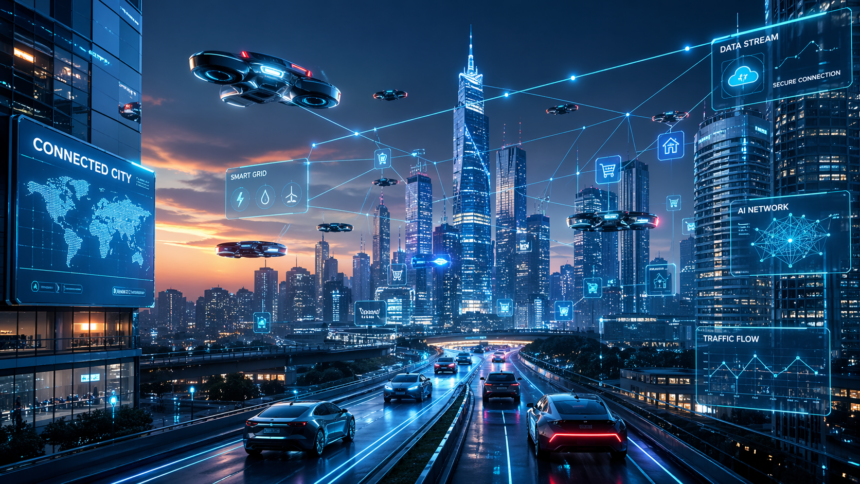 Future internet smart city with AI-driven connectivity