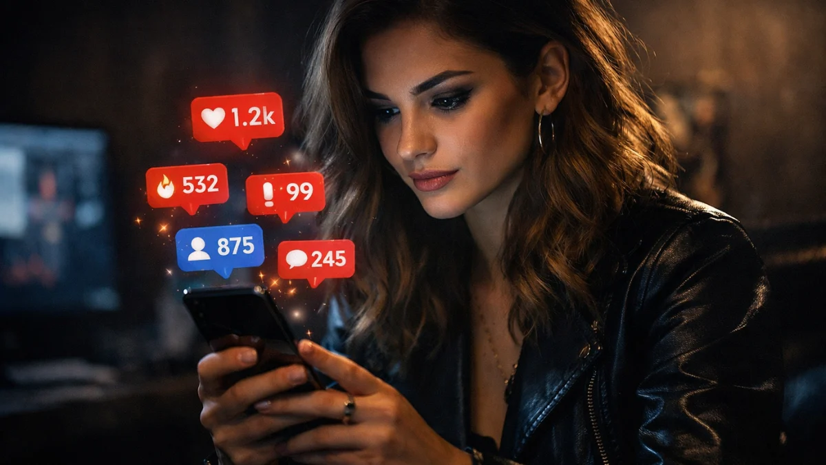 Clout Chasing behavior on social media with viral engagement notifications