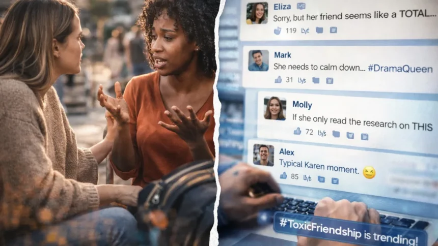 Comparison between real-life moment and online social media reactions