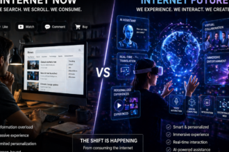 Comparison of current internet and immersive future internet experience