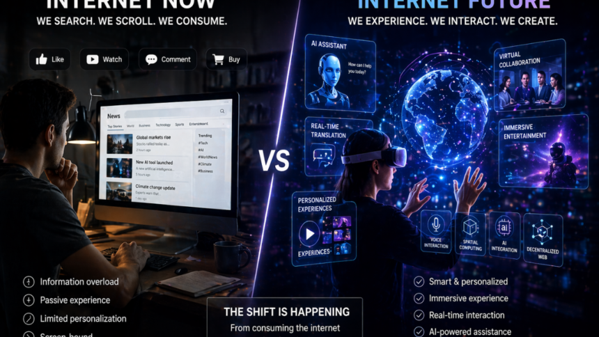 Comparison of current internet and immersive future internet experience