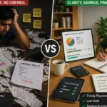 Comparison of financial habits impacting credit score in Finance & Banking India