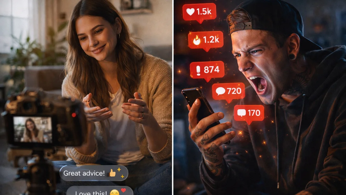 Comparison of genuine content vs clout chasing strategy online