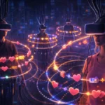 Conceptual illustration of algorithm-driven repetitive online behavior