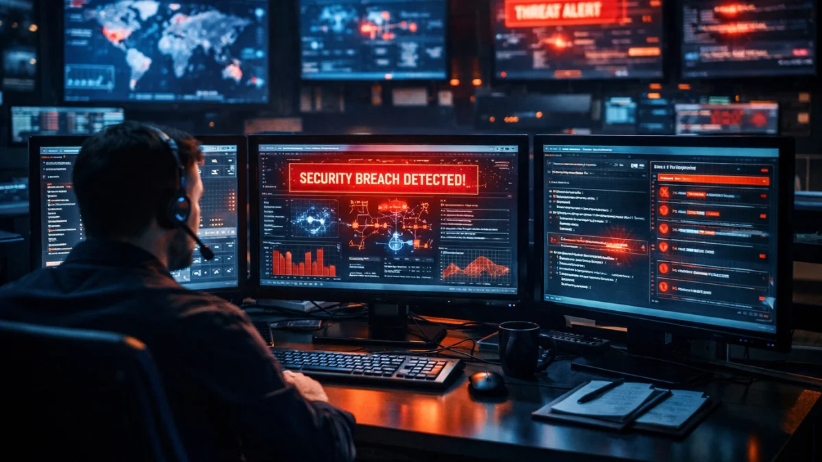 Cybersecurity threats monitoring system in modern office environment