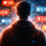 Digital attention economy representing clout chasing and online influence