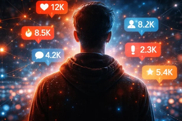 Digital attention economy representing clout chasing and online influence