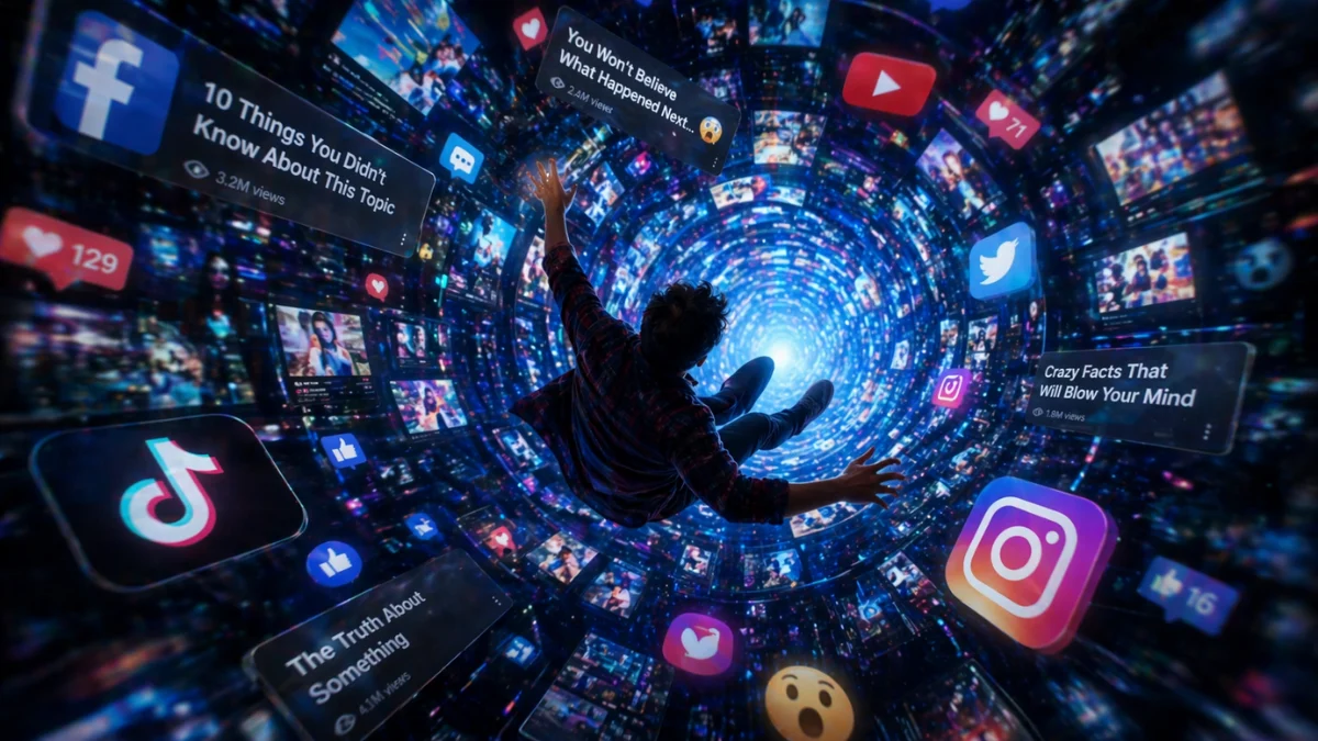 Digital tunnel of content representing the concept of an Internet Rabbit Hole.png