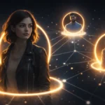 Everyone is the main character concept illustration showing interconnected lives