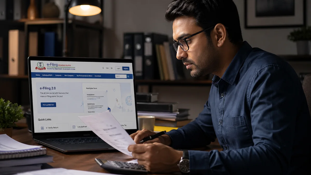 Finance & Banking professional checking income tax compliance in India