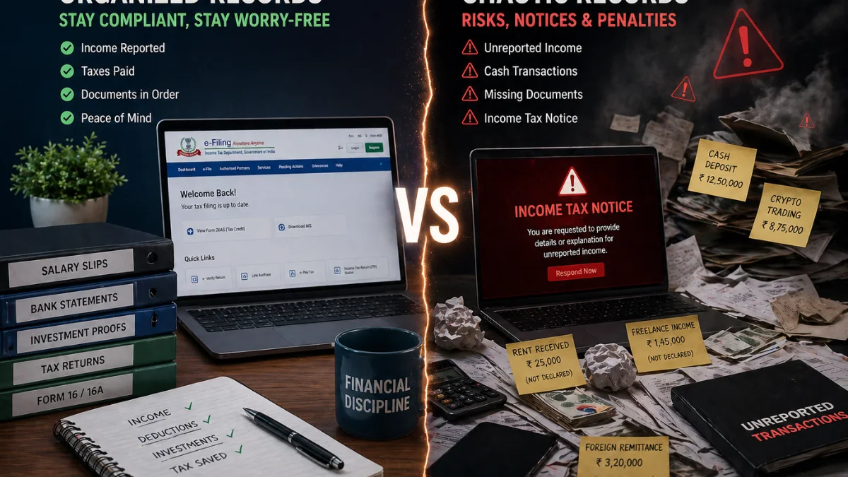 Income tax compliance vs risk of tax notice in India