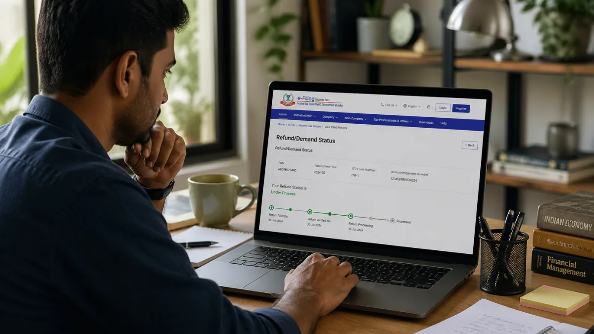 Income tax refund status check in India Finance & Banking system