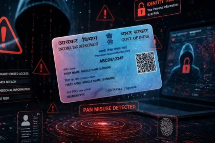 PAN card misuse and identity theft warning concept