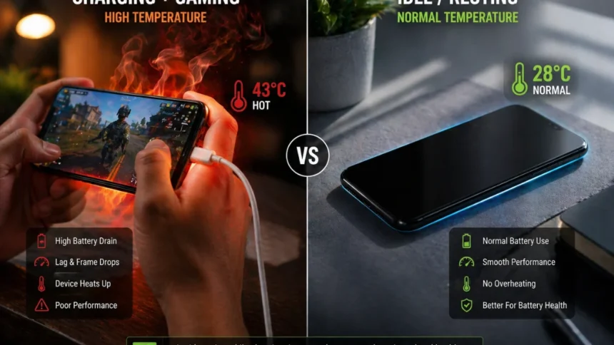 Phone heating while charging and gaming compared to normal use