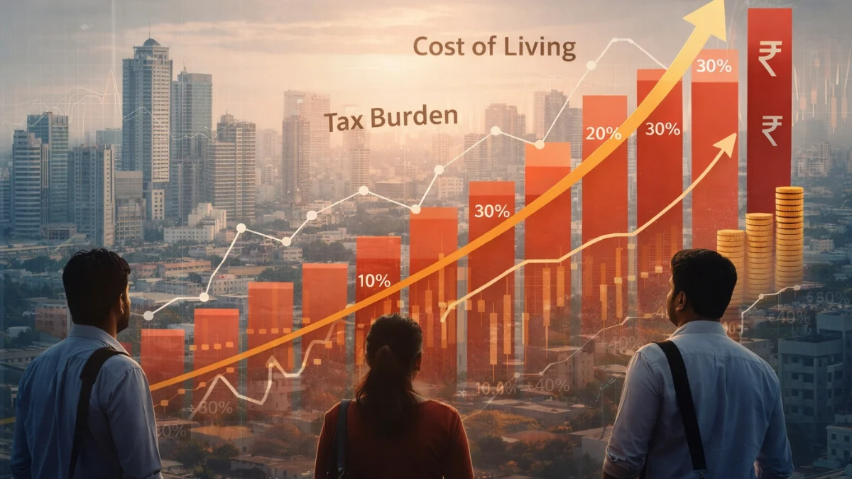 Rising financial pressure on urban middle-class taxpayers in India